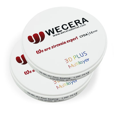 Dental Labs/ Milling Center Multi-Layered Zirconium Ceramics in 16 Vita Colors And 3 Bleach Colors Advanced Technology