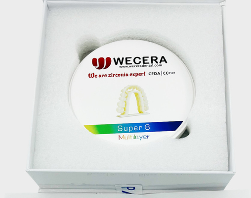 57% Translucent 3D Pro Multilayer Zirconia Disc 1200 Mpa Dental Implants Zirconia