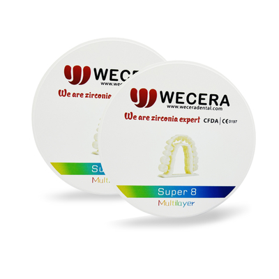 8 Layers Multilayer Zirconia Disc for High Strength Crown and Bridge Indication