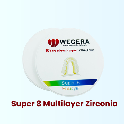 Open CAD/CAM Multilayer Preshaded Zirconia Block Hardness 1200+HV Sintering Temperature 1350-1450C