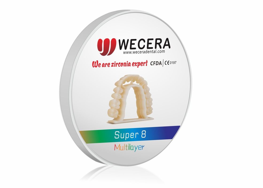 1200 Mpa 8-Layer Zirconia Disc for Dental Crowns and Bridges