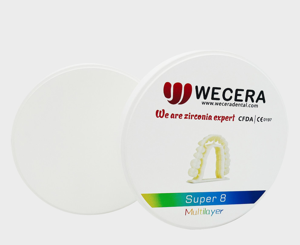 Low Radioactivity Multilayer Zirconia Block A2 1050 Mpa Yttrium Stabilized Zirconia