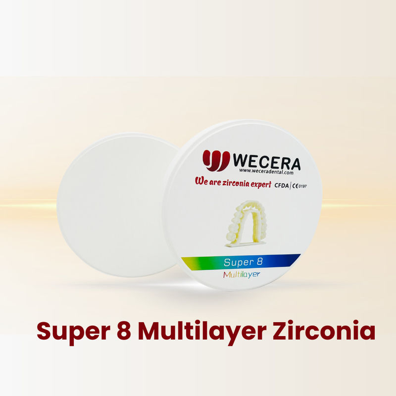 8 Multilayer Zirconia Block Zirconia Ceramic Blocks Super 8 Layers Zirconia Disks Ideal for Dental Restorations and Prosthetics