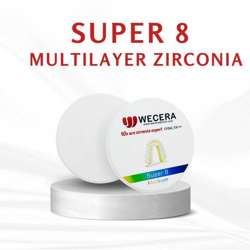 Dental Lab Multilayer Zirconia Disc Providing 16 Vita Colors Plus 3 Bleach Colors Ideal for Dental Restoration Solutions